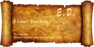 Eiser Dorina névjegykártya